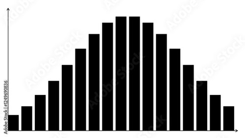 Geometric Bar Chart with Data Points and Axes