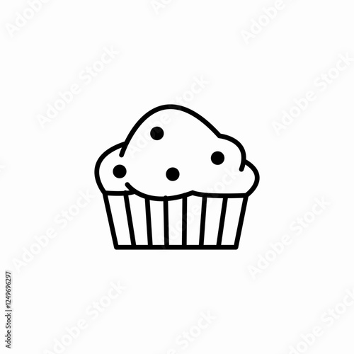 chocolate cupcake icon sign vector