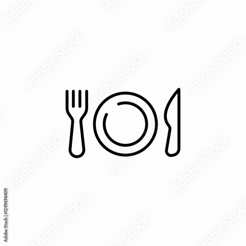 dish tablewear icon sign vector