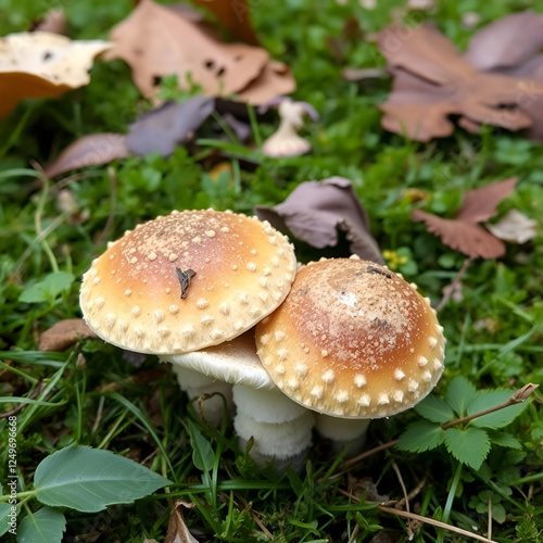 Tawny grisette or the orange-brown ringless amanita (Amanita fulva) photo