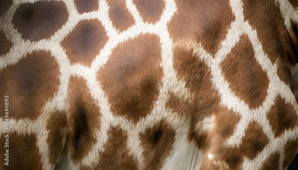 Giraffe with distinctive coat patterns observed in a wildlife sanctuary during daytime Giraffe with distinctive coat patterns observed in a wildlife sanctuary during daytime