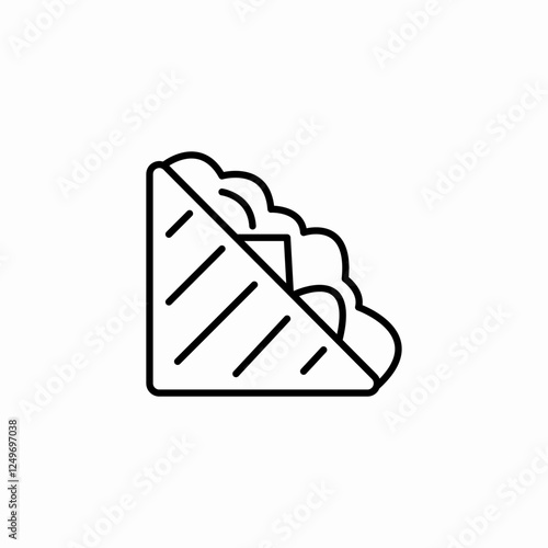 lettuce toast icon sign vector