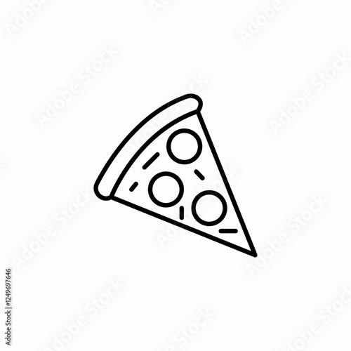 sausage pizza icon sign vector