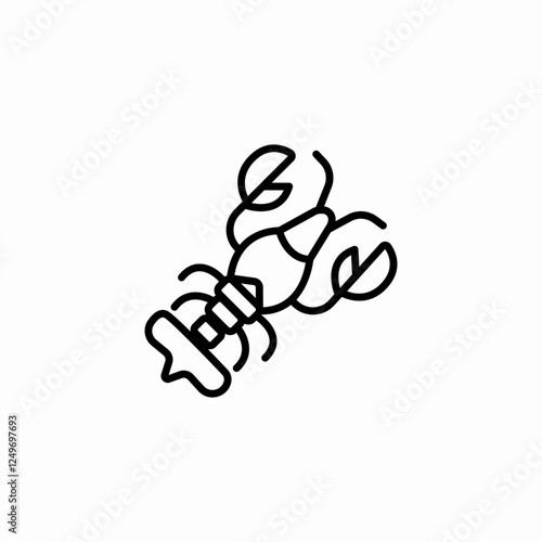 sea lobster icon sign vector