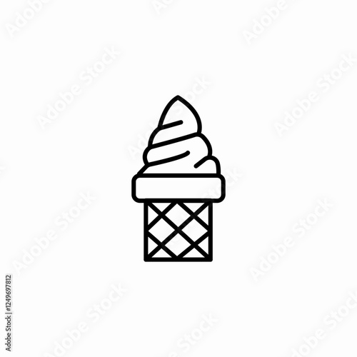 soft ice cream icon sign vector