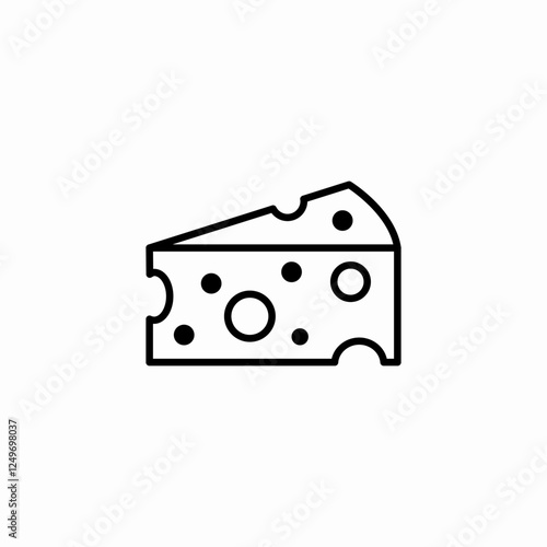 swiss hole cheese icon sign vector