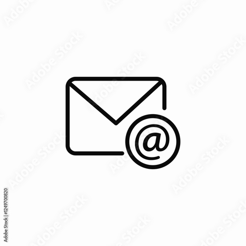 email address icon sign vector