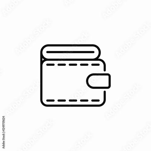 large wallet icon sign vector