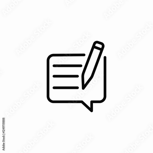 message edit icon sign vector