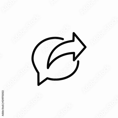 message resend forward icon sign vector