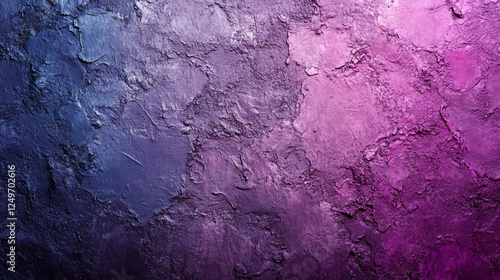 Abstract texture background with grain noise, rich purple, magenta, and blue gradient, conveying mystery, depth, and elegance. Ideal for modern minimalist design with a premium artistic touch photo