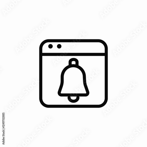 web notifications icon sign vector