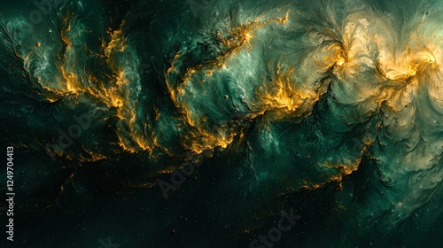 Abstract swirling nebulae in deep space photo