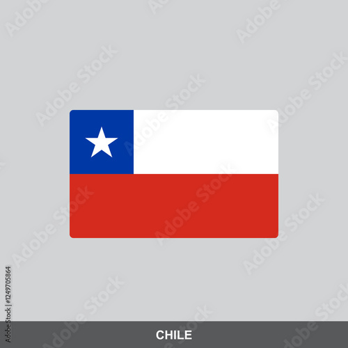 Chile national flag vector design