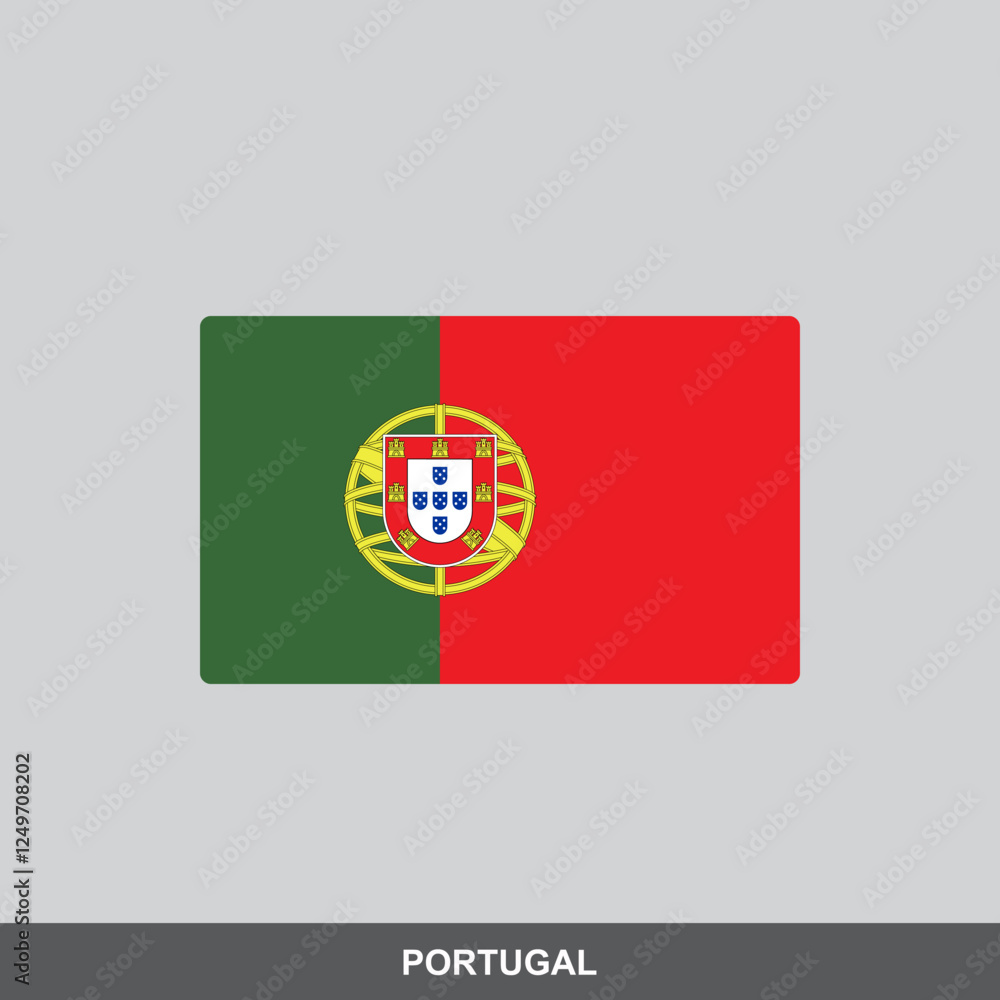 Portugal national flag vector design Portugal national flag vector design