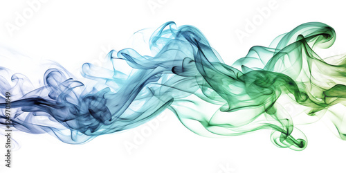 colorful smoke on white background