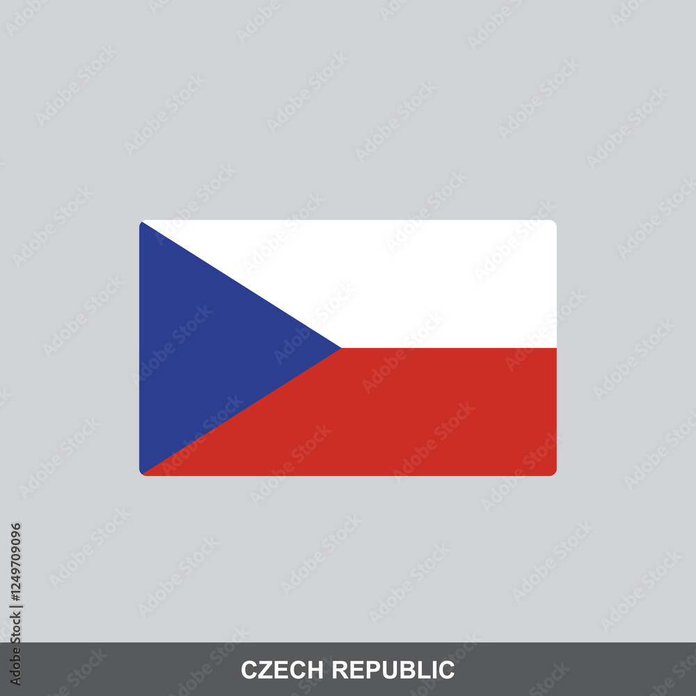 Czech Republic national flag vector design Czech Republic national flag vector design
