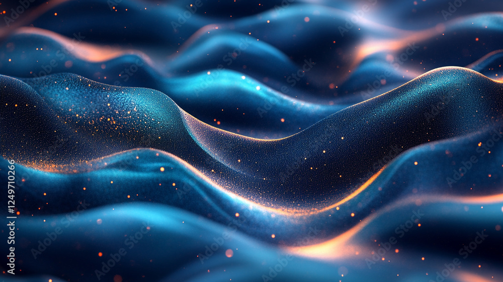 dark blue, green, and teal with a modern metallic effect. Noise, grain, and glowing light waves evoke technology and science. Empty space for captions dark blue, green, and teal with a modern metallic effect. Noise, grain, and glowing light waves evoke technology and science. Empty space for captions