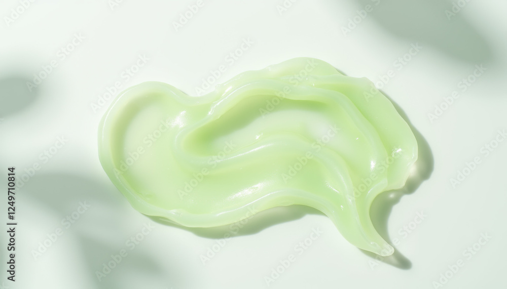 Aloe vera gel swirl on light background Aloe vera gel swirl on light background