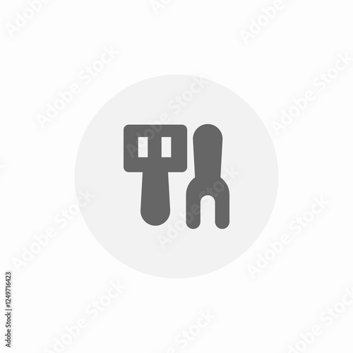 bbq tools icon sign vector