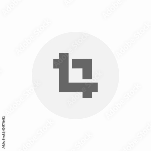 crop editing icon sign vector