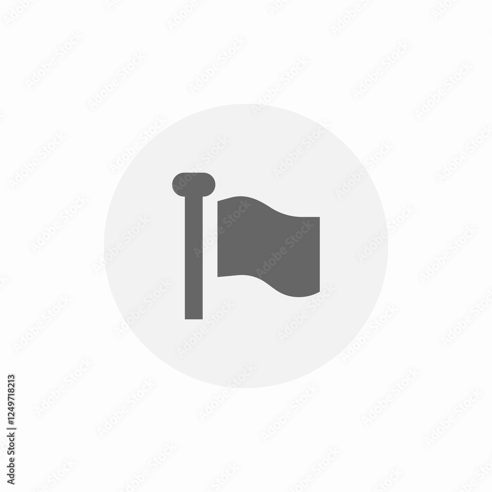 wavy stick flag icon sign vector wavy stick flag icon sign vector