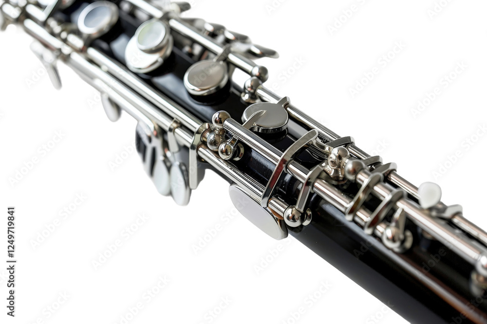 Fototapeta premium Close-Up of a Clarinet Highlighting Its Craftsmanship