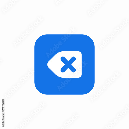 delete text icon sign vector