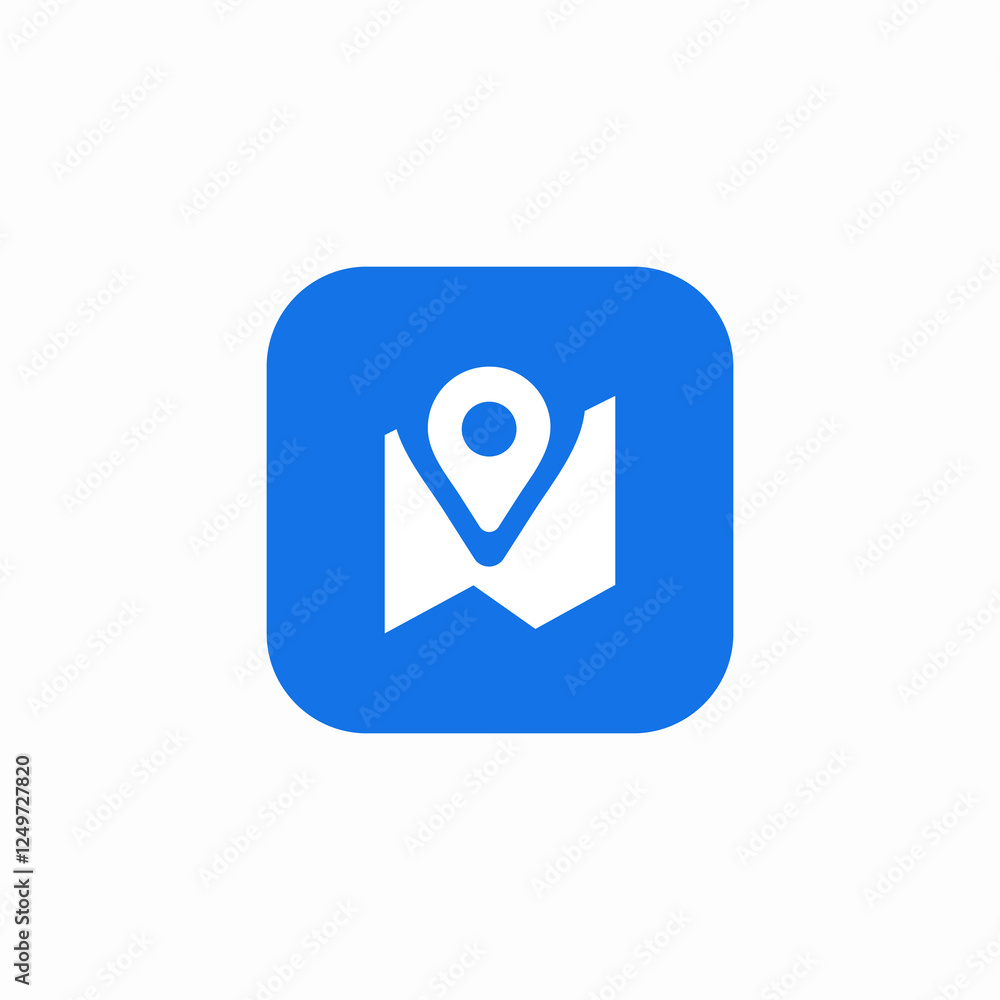 paper map projections icon sign vector paper map projections icon sign vector