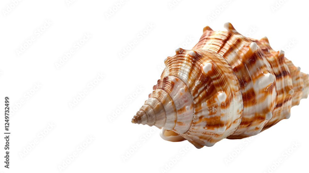 Close-up of Seashell on White Background Close-up of Seashell on White Background