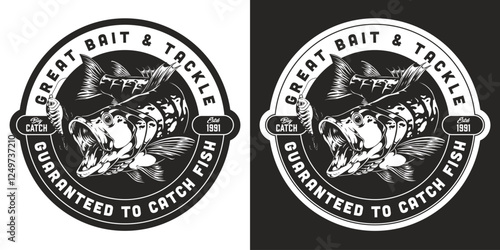 Vintage bait and tackle shop logo design