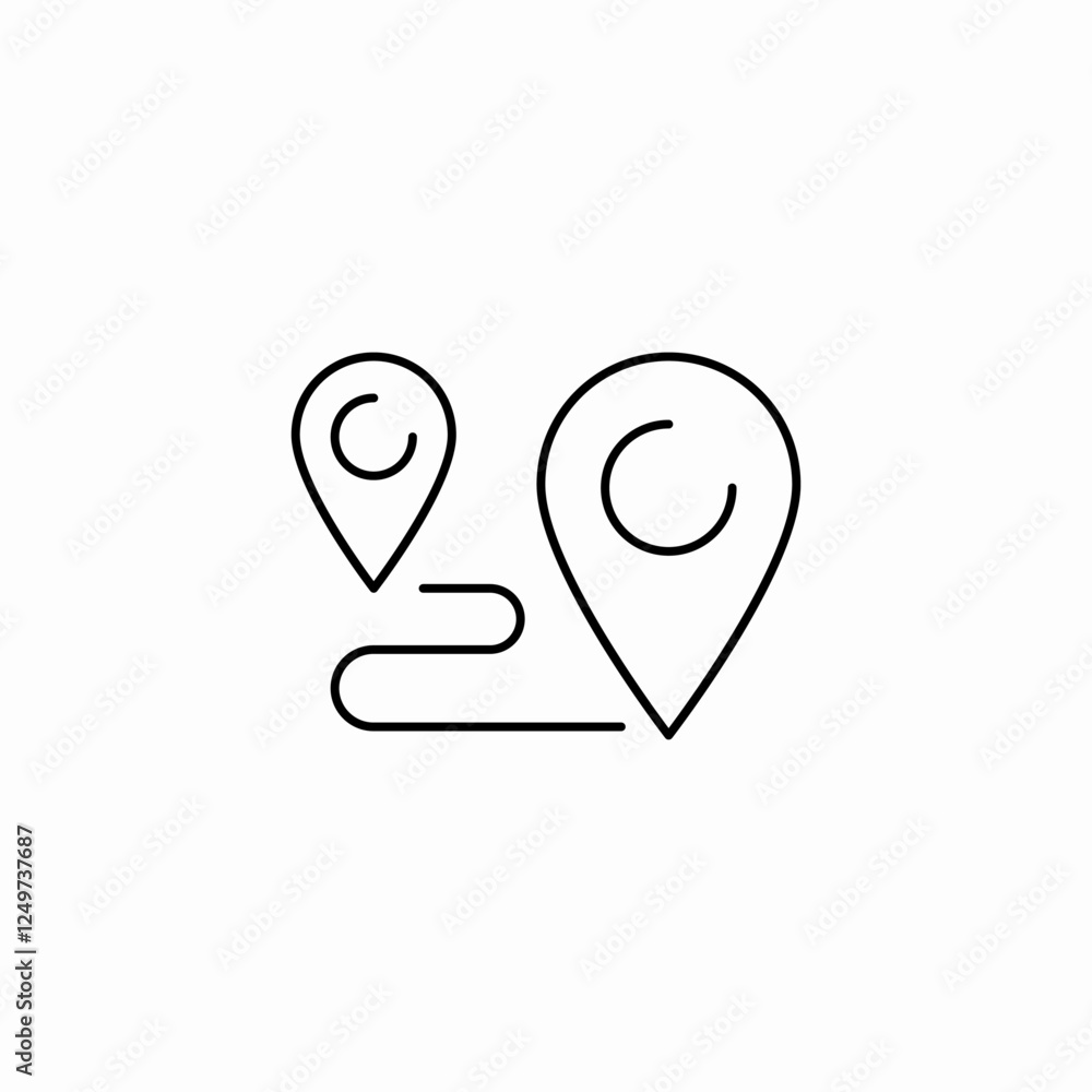 location points icon sign vector location points icon sign vector