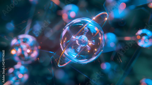 The Atomic Design: Visual Representation of Elemental Lead (Pb) and its Electron Configuration