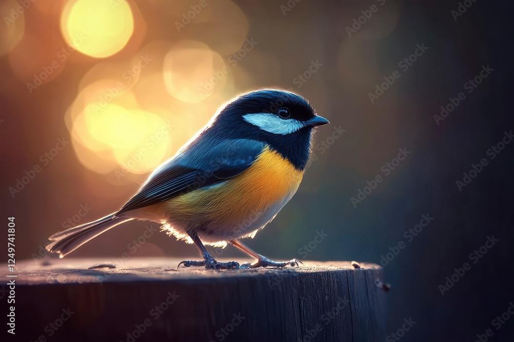 Fototapeta premium . Realistic bird with dramatic lighting in Renaissance style