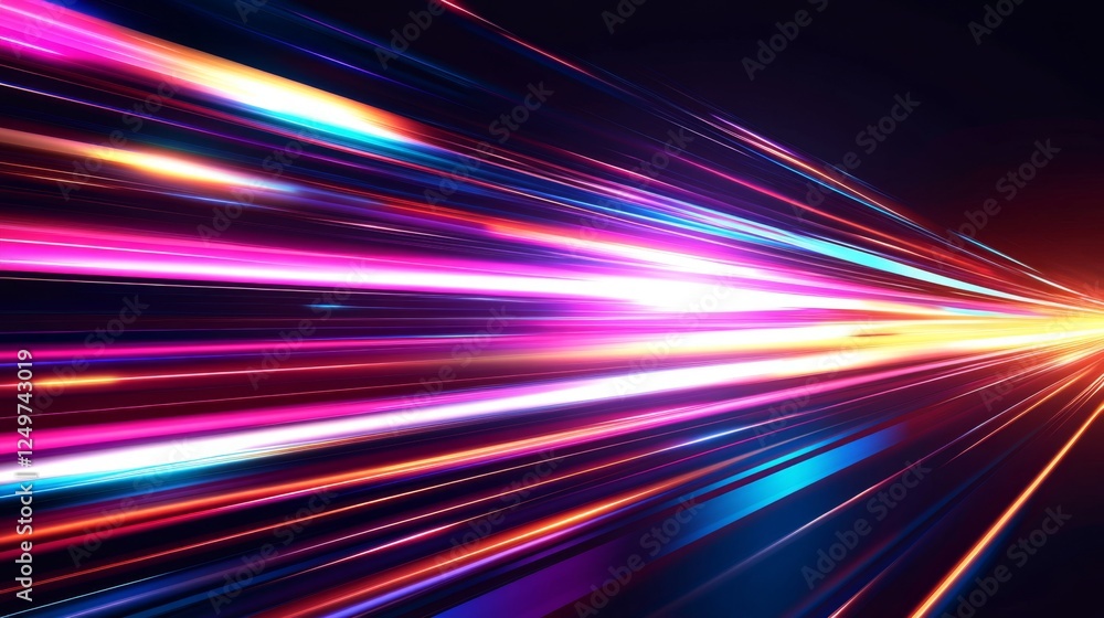 Abstract Speed Lines - Futuristic Colorful Technology Art Abstract Speed Lines - Futuristic Colorful Technology Art