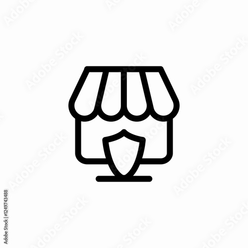 online store protection icon sign vector
