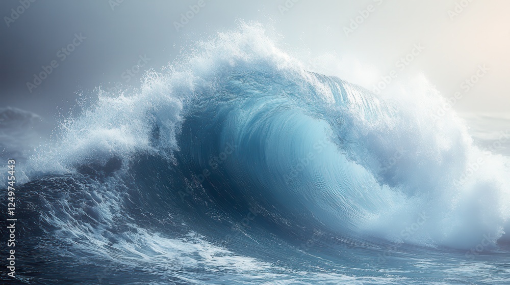 Ocean wave crashing, sea background, nature, power, serenity, website banner Ocean wave crashing, sea background, nature, power, serenity, website banner