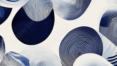Abstract geometric design with blue and white patterns, offering a modern, sleek background.
