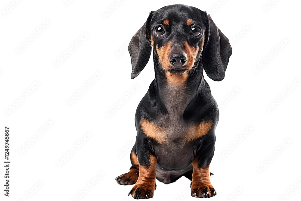 Adorable Dachshund Dog Isolated on a Clear White Background Adorable Dachshund Dog Isolated on a Clear White Background
