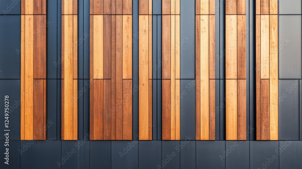 custom made wallpaper toronto digitalModern Building Facade with Wood and Metal Panels