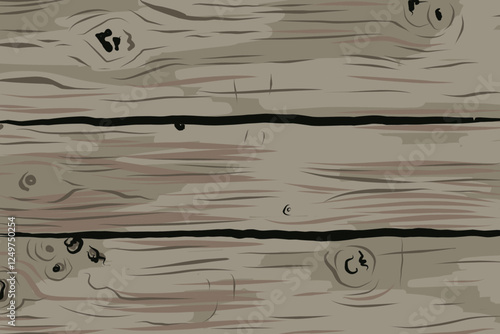 Background from old shabby wooden boards. Vector illustration