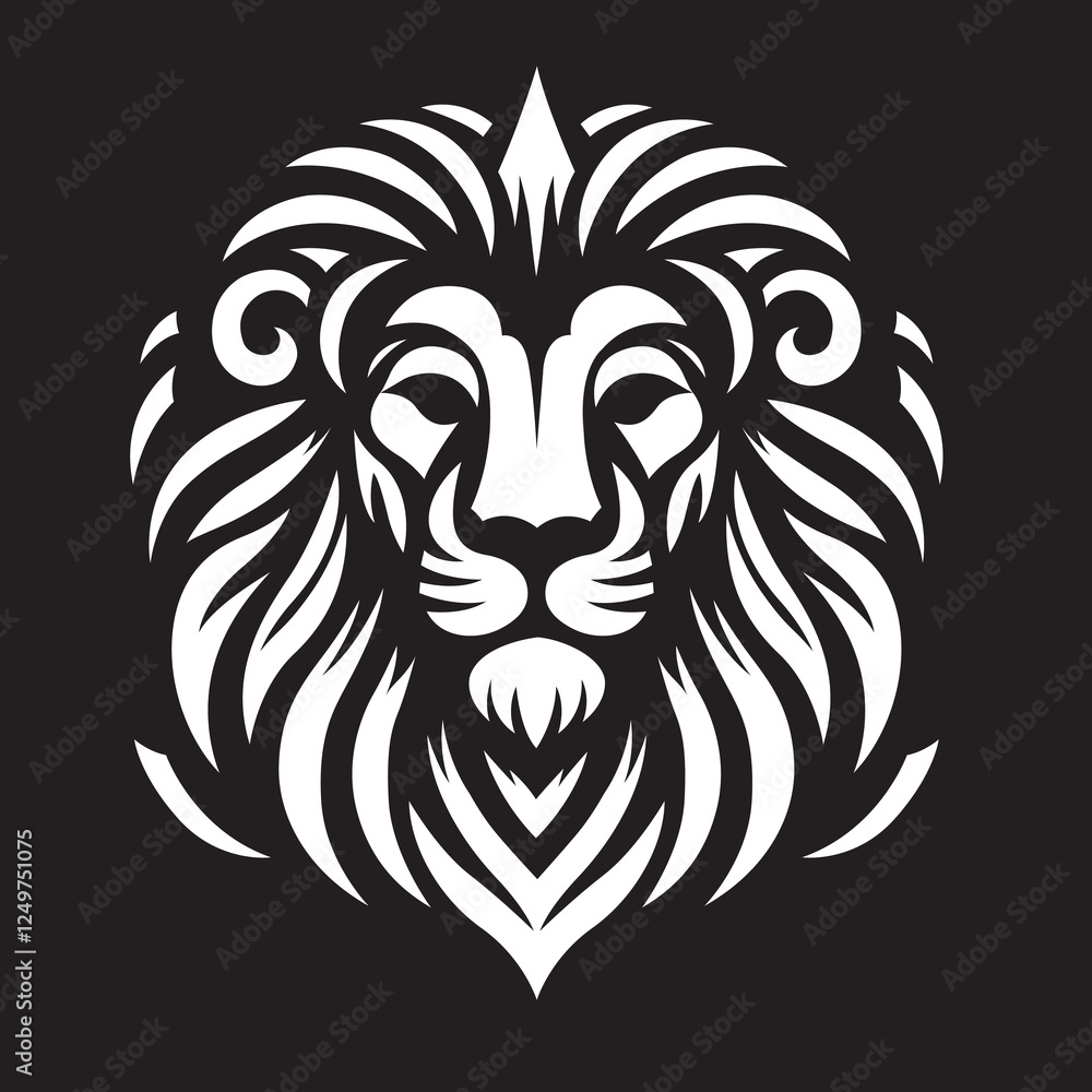 Fototapeta premium Lion stylized in vector