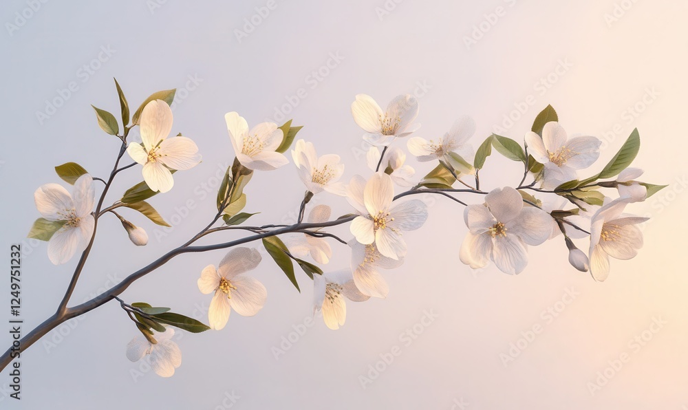 Delicate cherry blossom branches in full bloom against a soft pastel sky, symbolizing renewal and fleeting beauty. Delicate cherry blossom branches in full bloom against a soft pastel sky, symbolizing renewal and fleeting beauty.