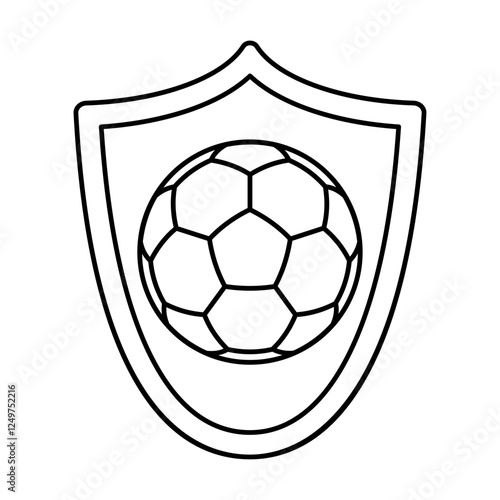 Soccer ball and shield