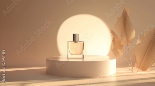 Elegant Perfume Bottle Display: Modern Minimalist Design