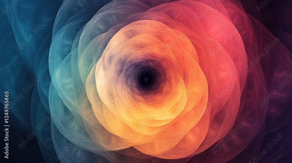 Naklejka premium Abstract Color Blend with Dark Central Shape in Soft Pastel Tones