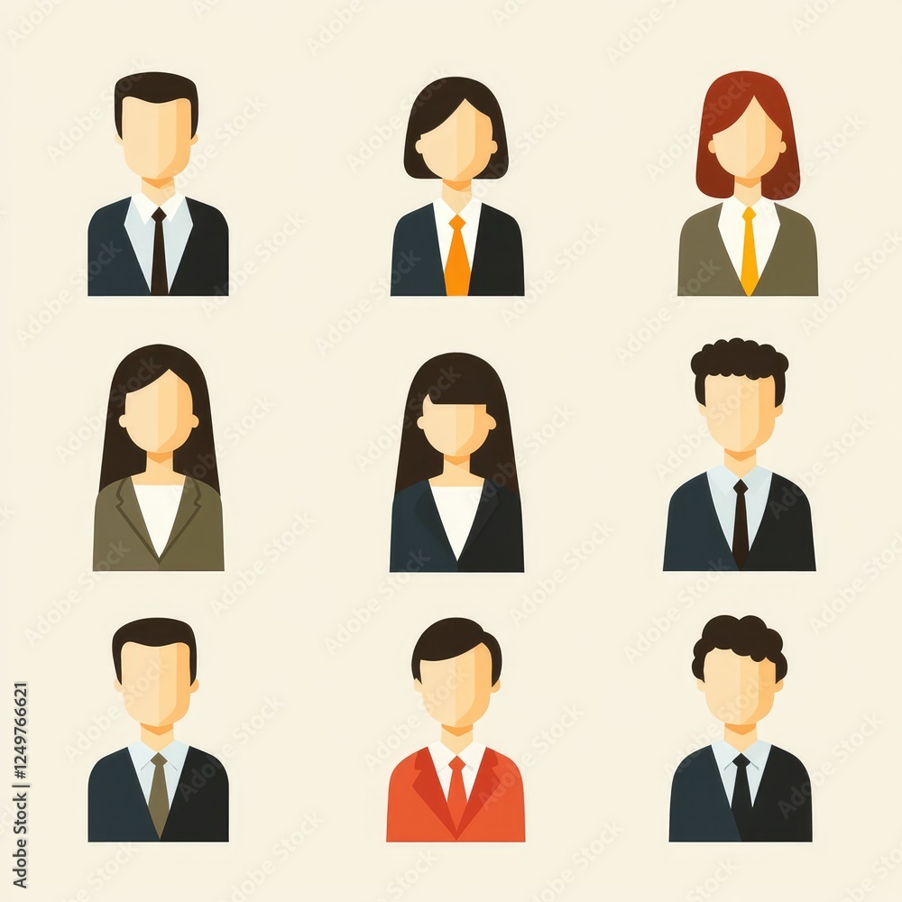 Comprehensive Set of HRM Icons in Flat Design Style for Modern Business Applications Comprehensive Set of HRM Icons in Flat Design Style for Modern Business Applications
