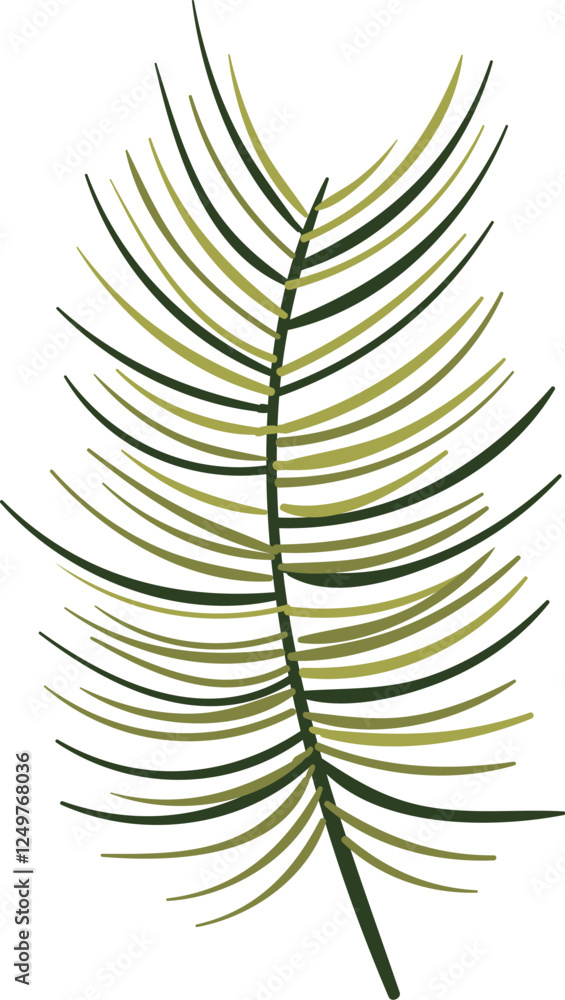 Naklejka premium Branch Pine Tree Foliage Nature Icon Design