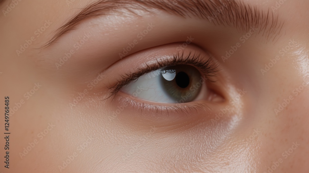 Obraz premium A Close-Up Look at Beauty: Capture the essence of feminine allure with this intimate and detailed close-up of a woman's eye.