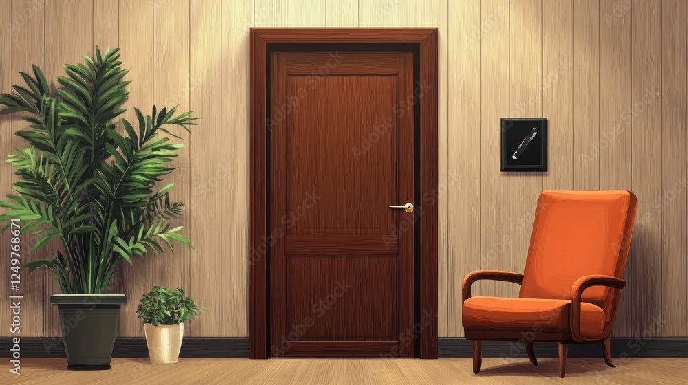 Fototapeta premium Job interview concept vector illustration.